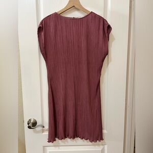 Madewell Plissé Mini Tee Party Dress in Mauve Women’s 4